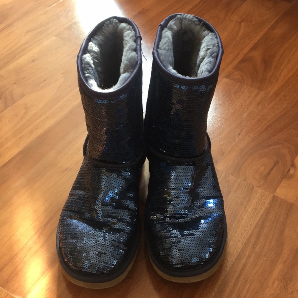 Blue sparkly UGGS
